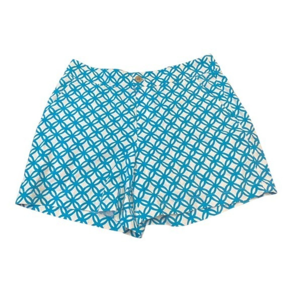 Market & Spruce‎ women’s linen Blend Size 6 Shorts Teal White